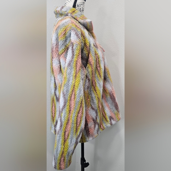 Eddie Bauer 1/4 Zip Women’s Sherpa Pullover Southwestern Multi Color Print Sz XL - Picture 6 of 13